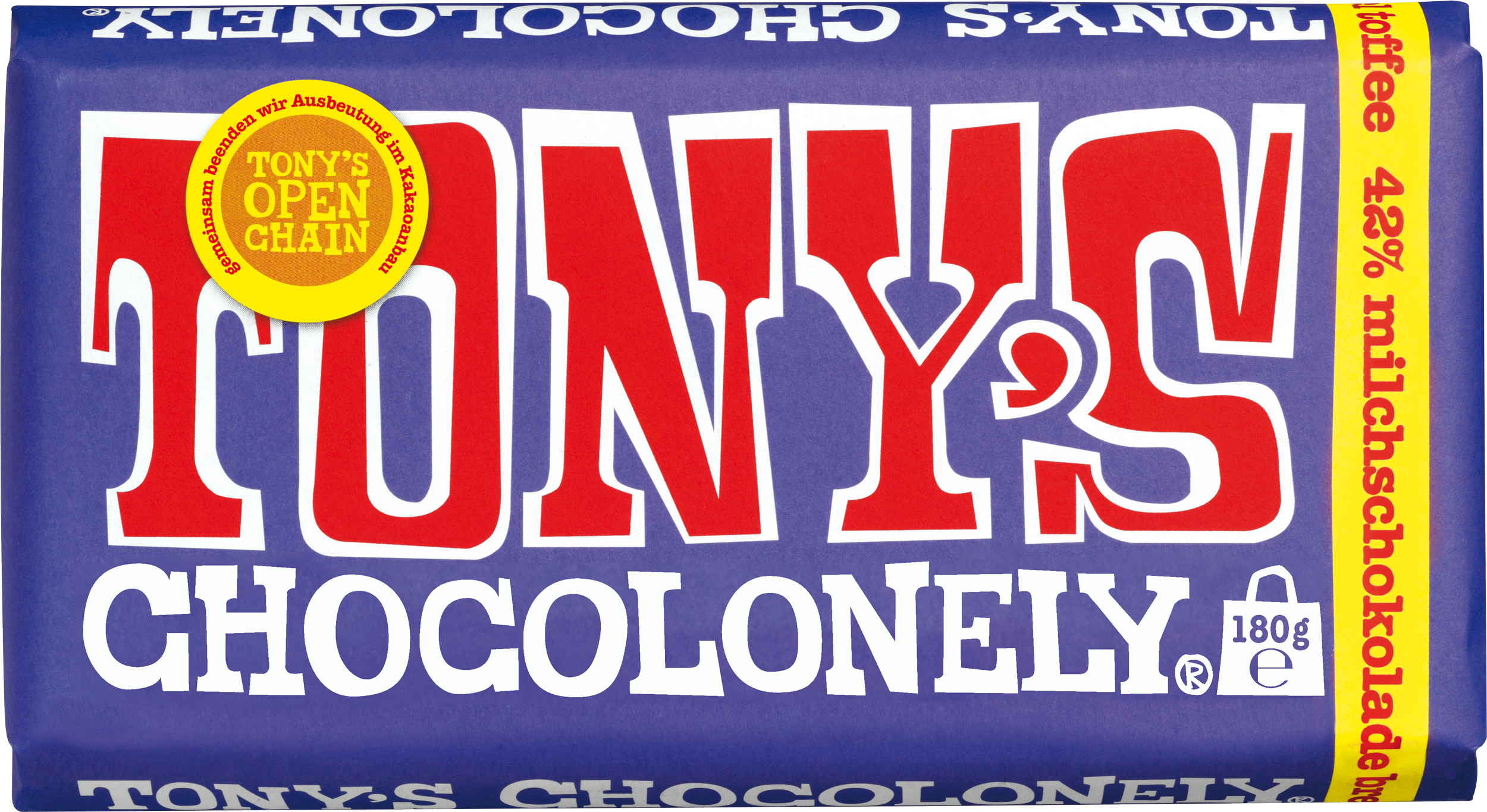 Dunkle Vollmilchschokolade 42% Brezel Toffee-Tonys Chocolonely Austria