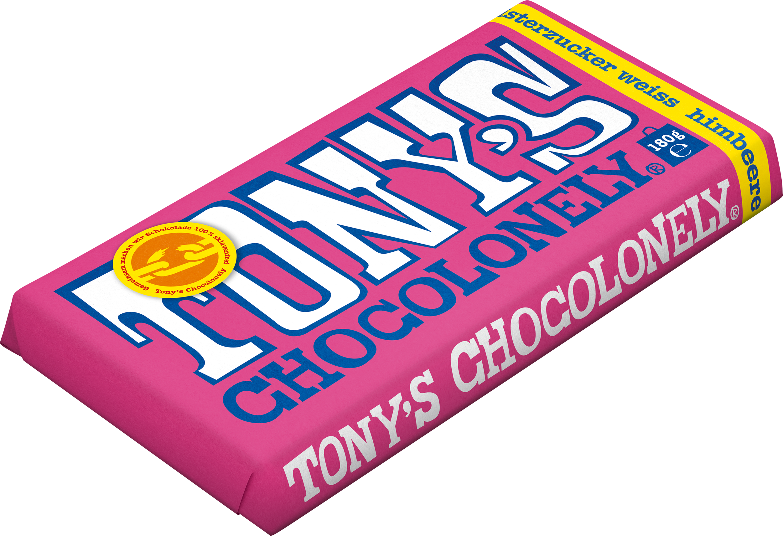 Weiße Schokolade mit Himbeere und Knisterzucker-Tonys Chocolonely Austria