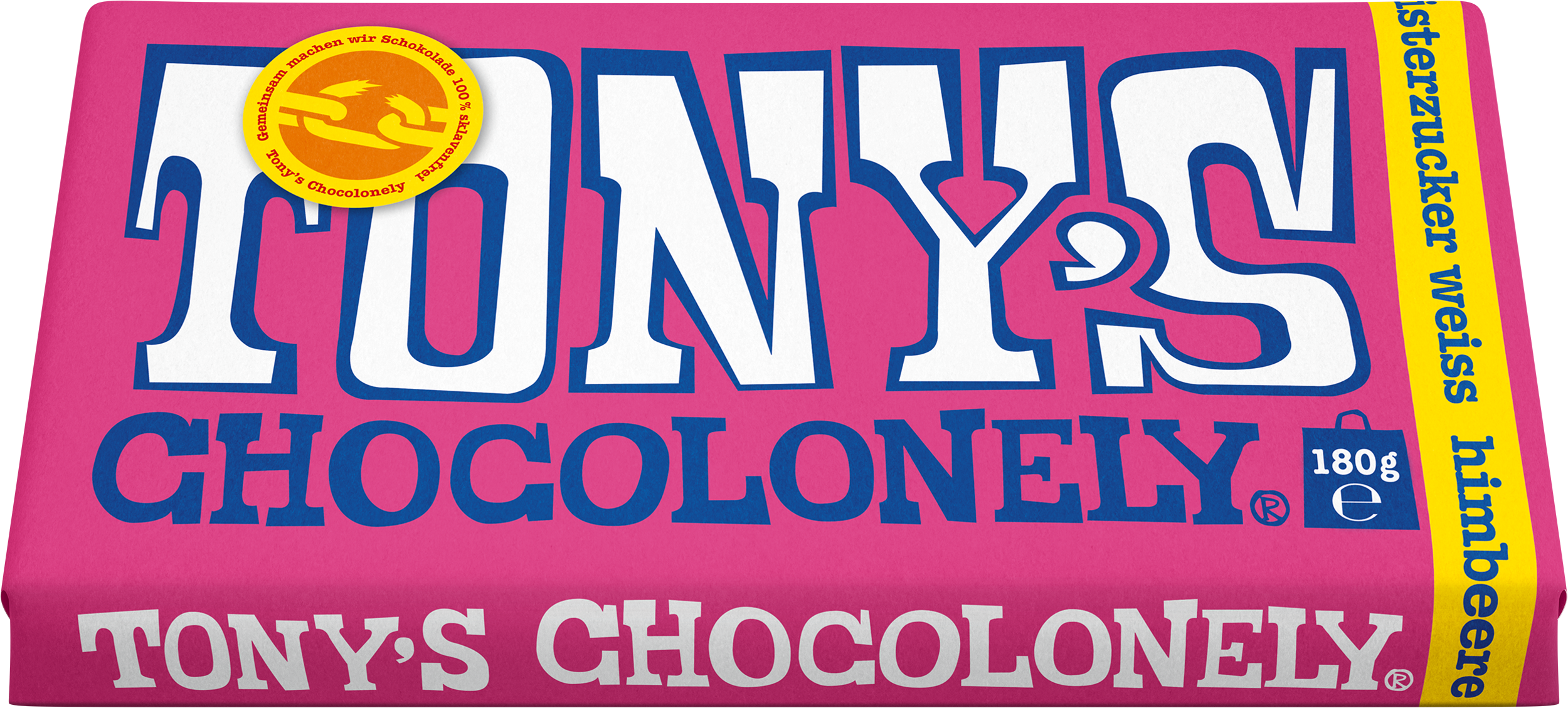 Weiße Schokolade mit Himbeere und Knisterzucker-Tonys Chocolonely Austria