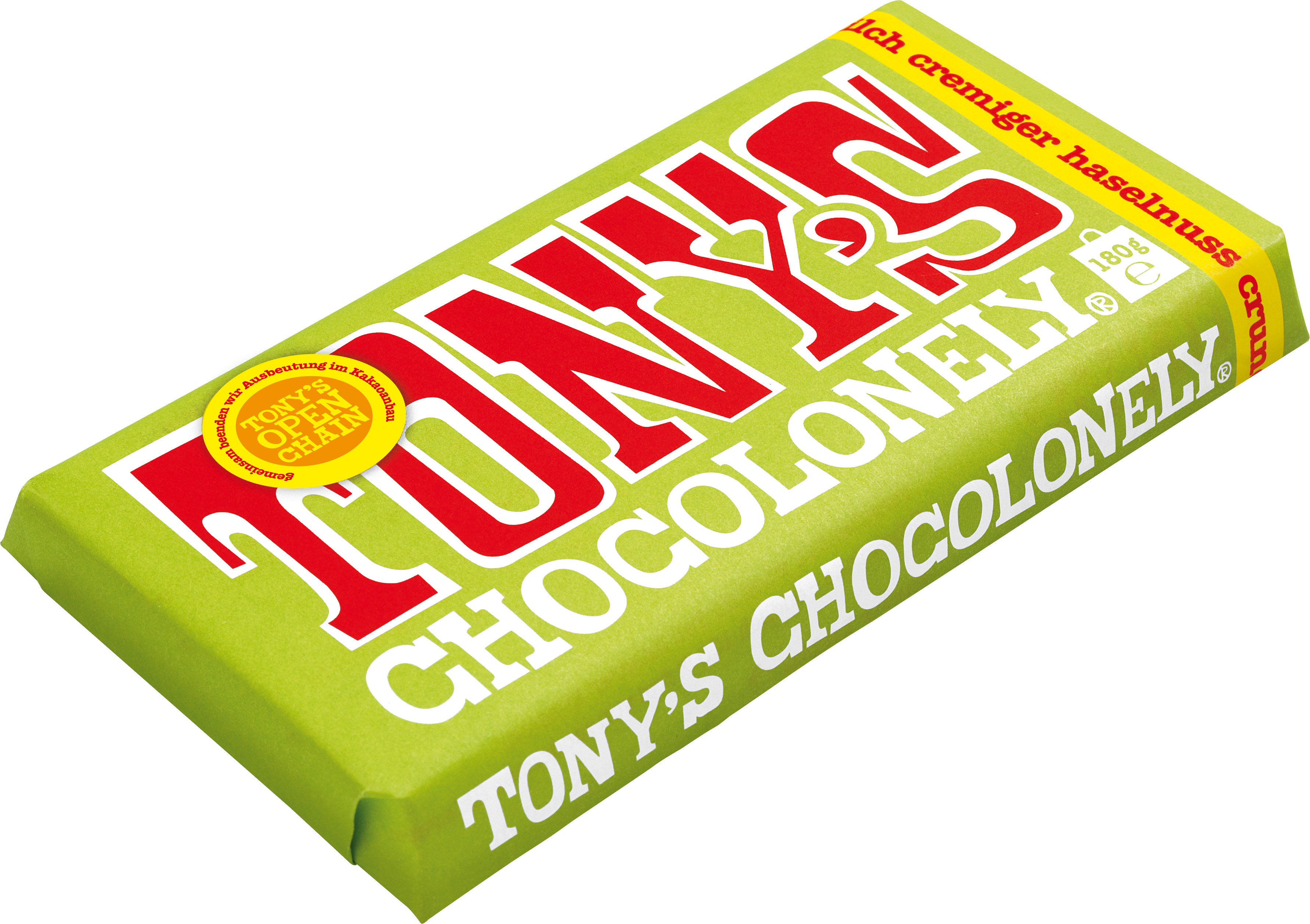 Vollmilchschokolade 32 % cremiger Haselnuss Crunch-Tonys Chocolonely Austria