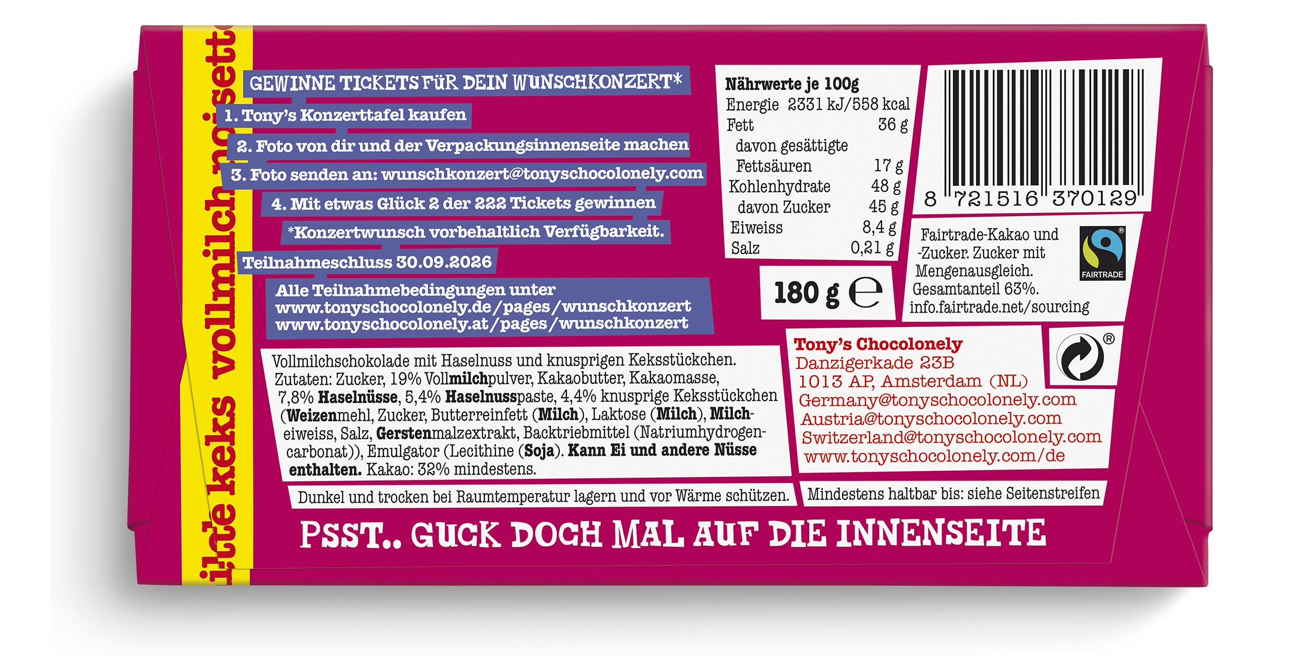 LIMITIERTE Konzerttafel