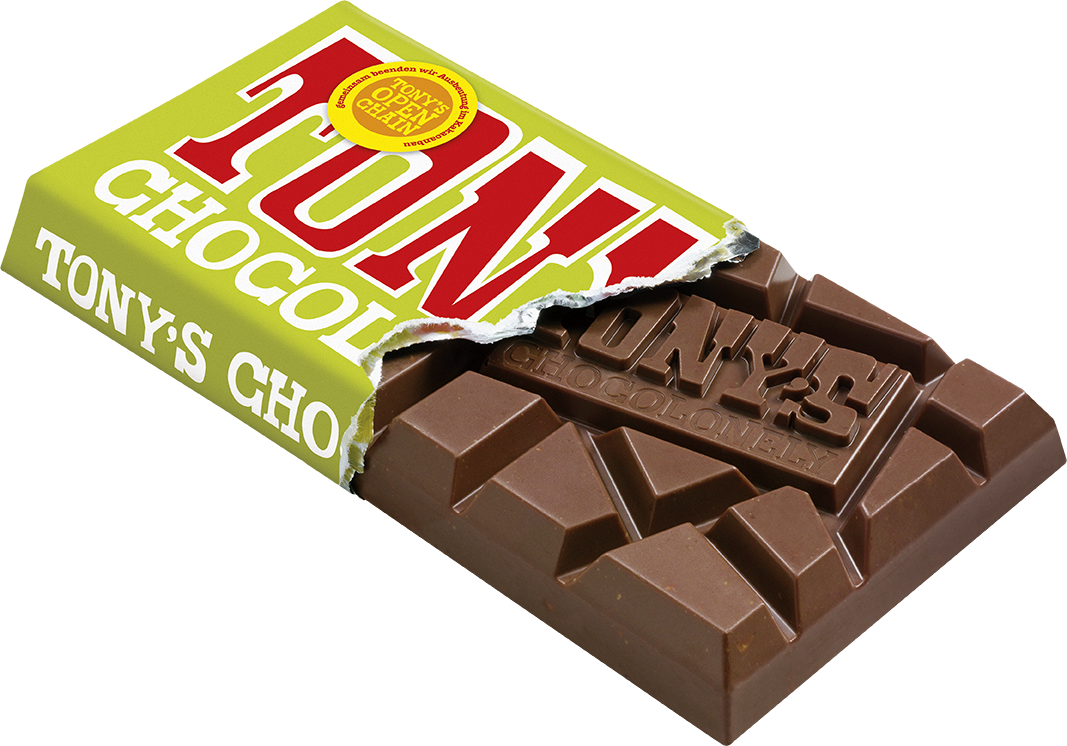 Vollmilchschokolade 32 % cremiger Haselnuss Crunch-Tonys Chocolonely Austria