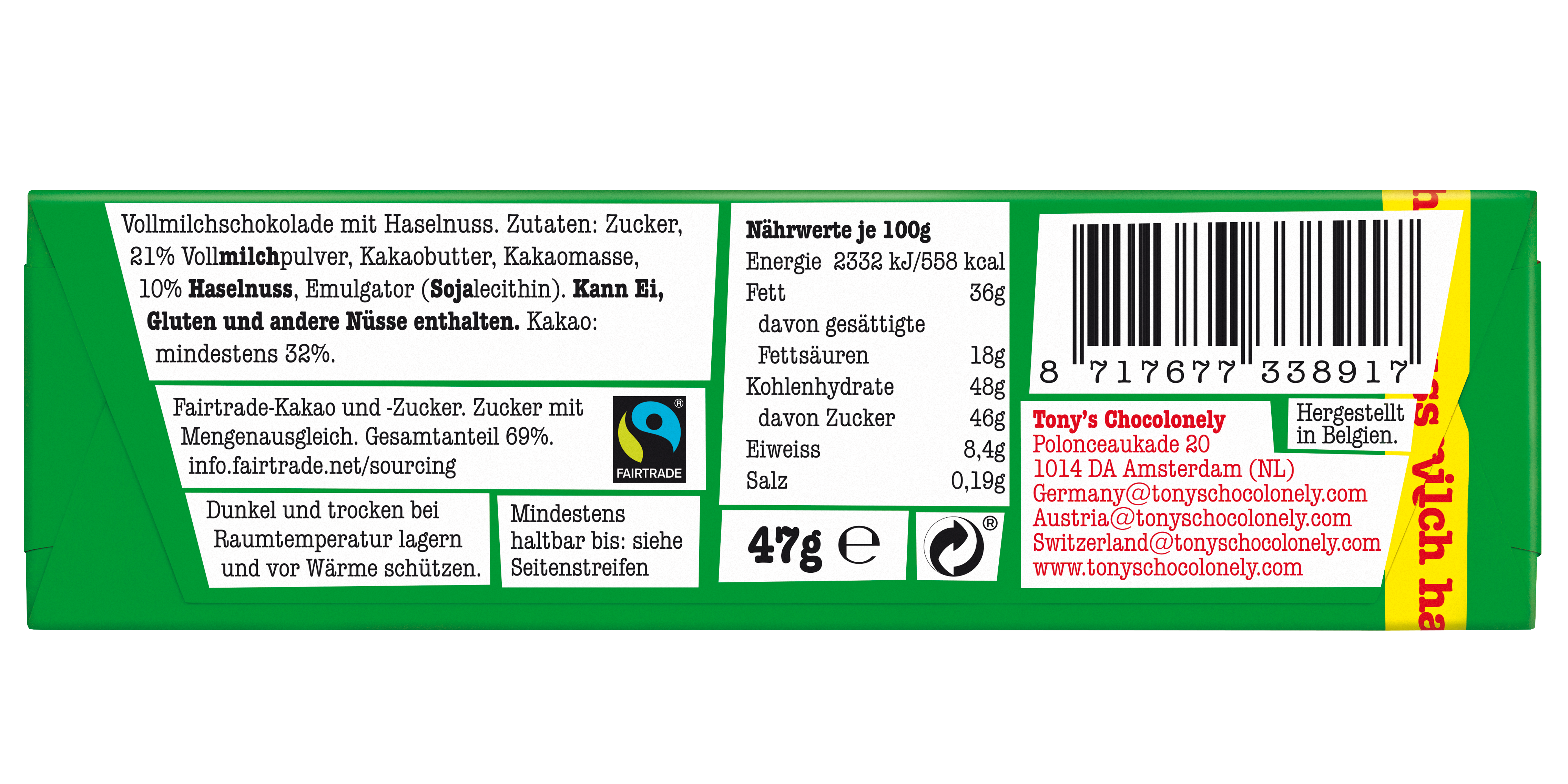 Vollmilchschokolade 32% Haselnuss