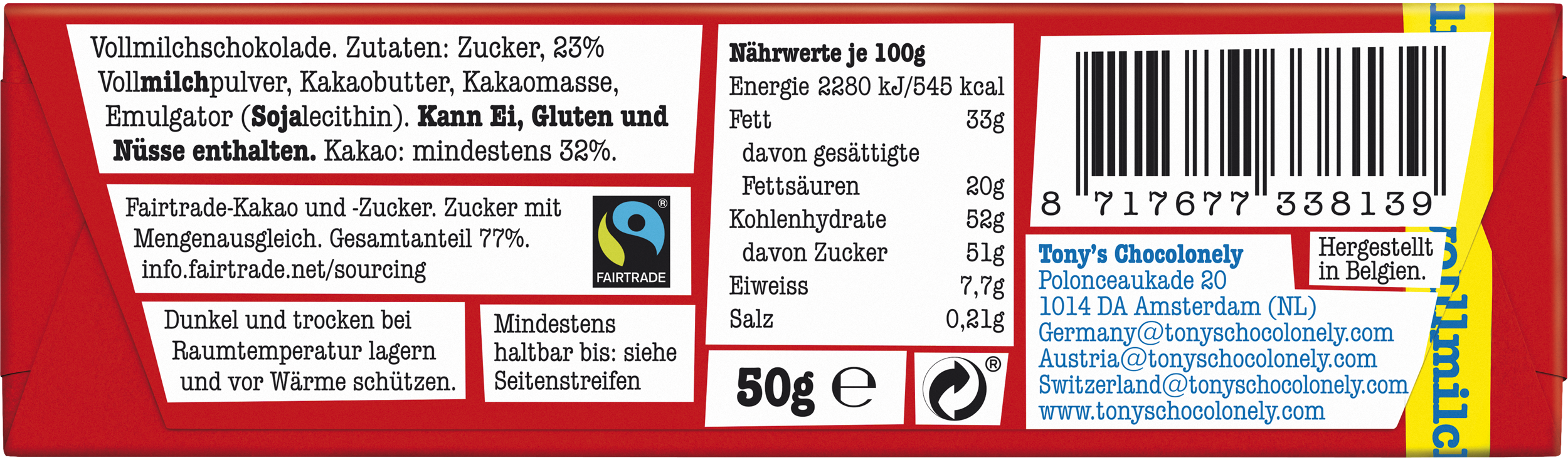 Vollmilchschokolade 32%