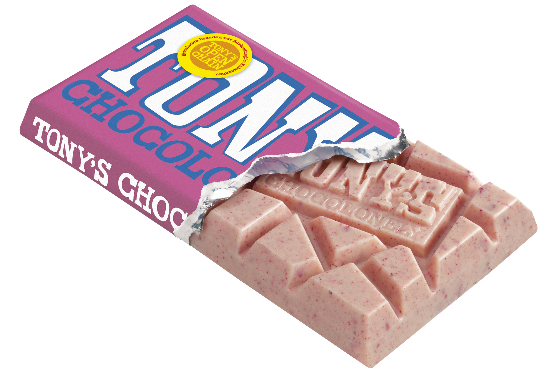 Weiße Schokolade mit Himbeere und Knisterzucker